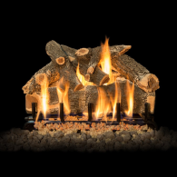 24" AZ WEATHERED OAK SEE THRU LOGS