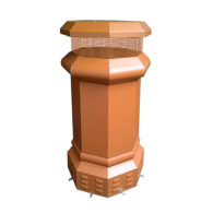 PORTSMOUTH ELEMETAL TERRA COTTA CHIMNEY SHROUD, 36" HEIGHT