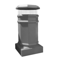 ONTARIO ELEMETAL WEATHERED COPPER CHIMENY SHROUD, 38" HT