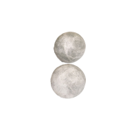 4" SILVER CANNON BALLS - 8 PCS